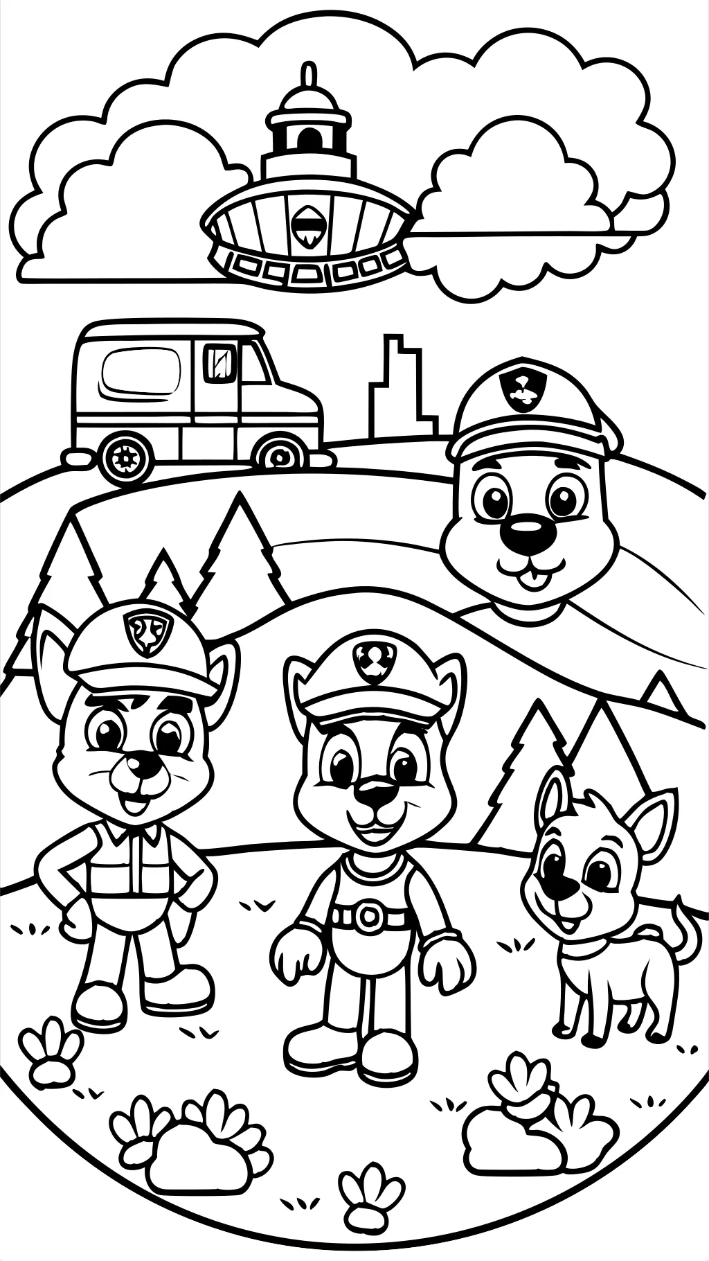 paw patrol coloring pages printable free